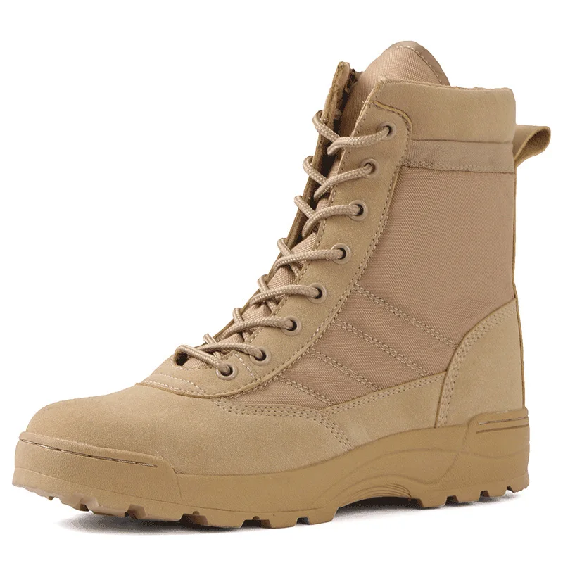Botas tácticas para hombre, botas de combate para el desierto de la fuerza especial, botas de senderismo al aire libre, zapatos tobilleros, zapatos de seguridad para el trabajo para hombre