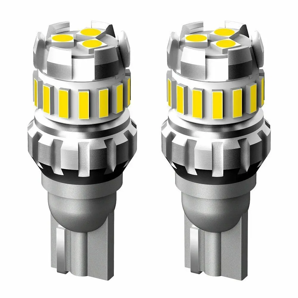 2 pçs w16w t15 lâmpadas led canbus livre de erros led backup luz t16 921 912 w16w lâmpadas led 4014 lâmpada reversa do carro 6500k branco 12v