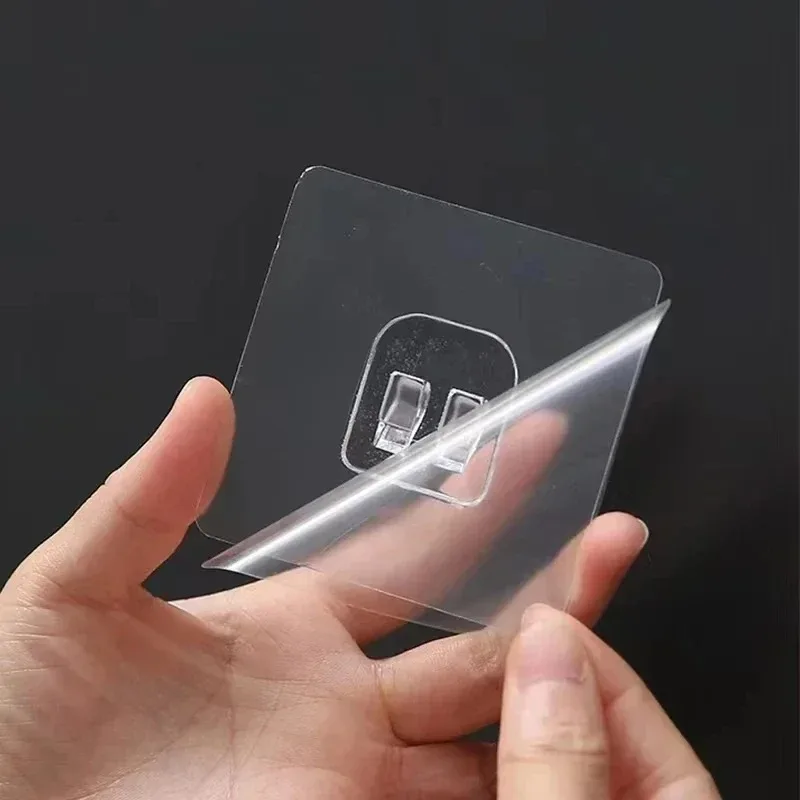 1-40 pezzi ganci autoadesivi supporto per appendere mensola trasparente gancio per cucina bagno portaoggetti da parete adesivi di fissaggio gadget