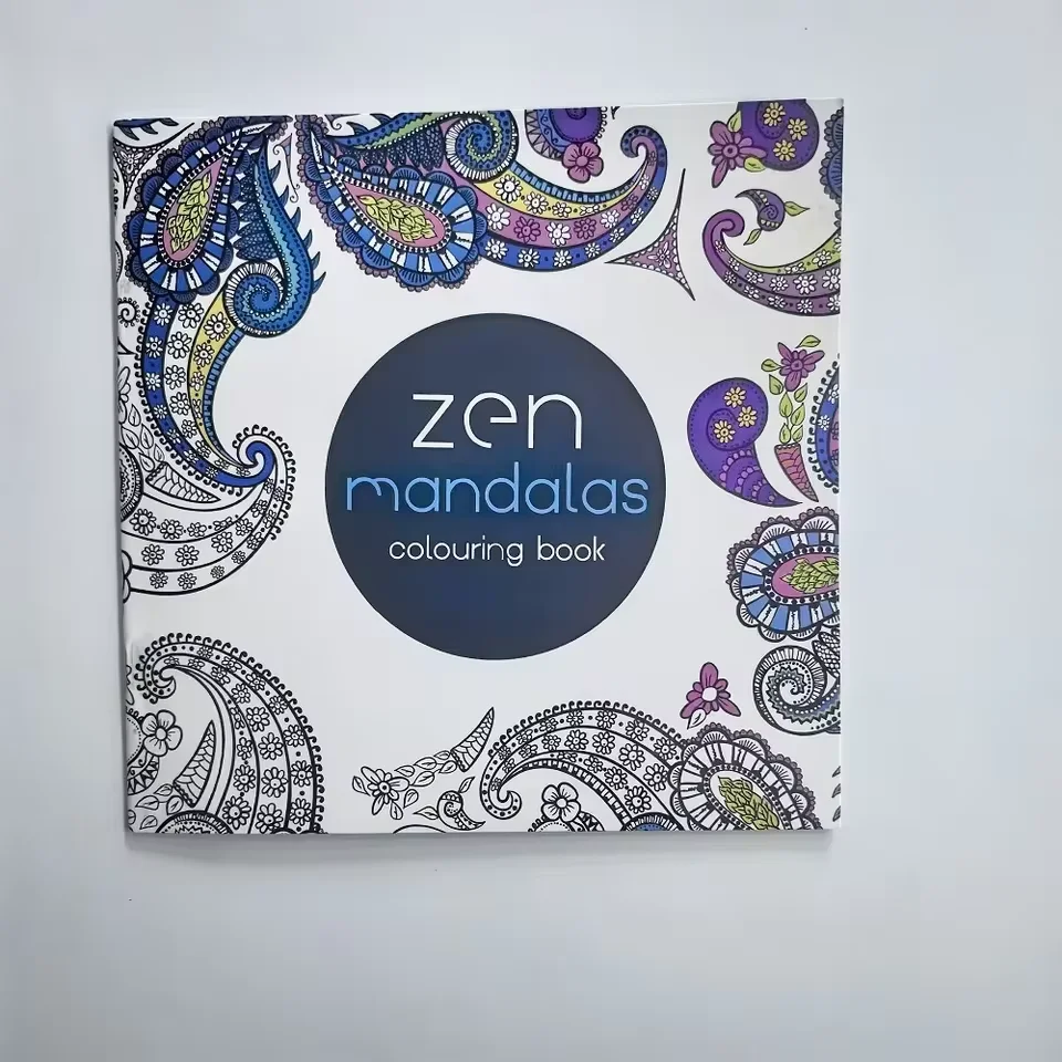 1 PCS 24 páginas Mandalas Flor Livro para colorir para crianças Adulto Graffiti Desenho