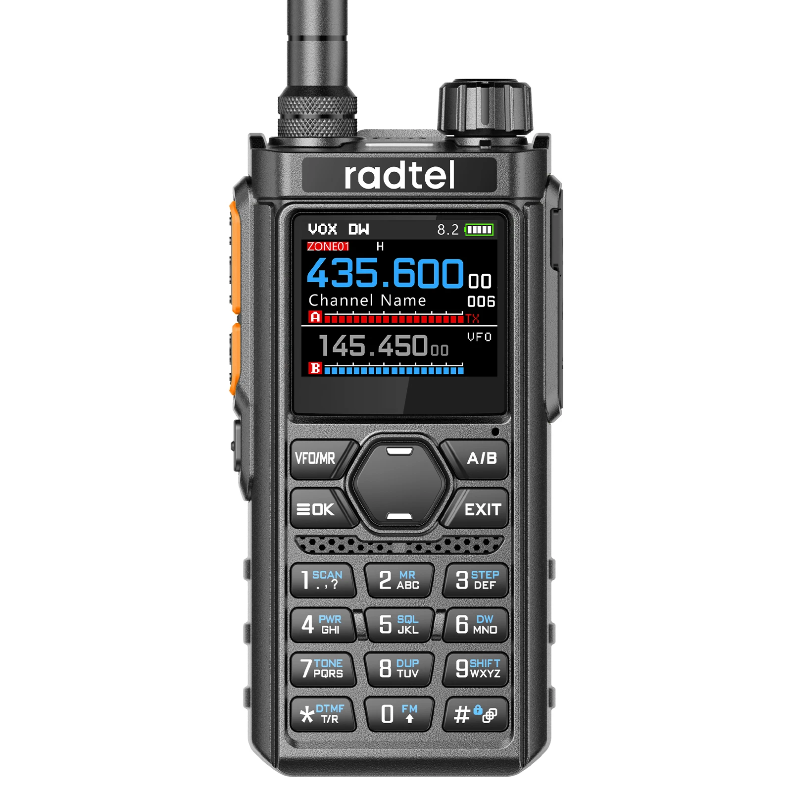 Radtel RT-910B Bluetooth programowanie aplikacji 5W 6M Walkie-talkie 45-59MHz TX/RX, 960 kanałów, AM/FM, pasmo lotnicze, spektrum typu C