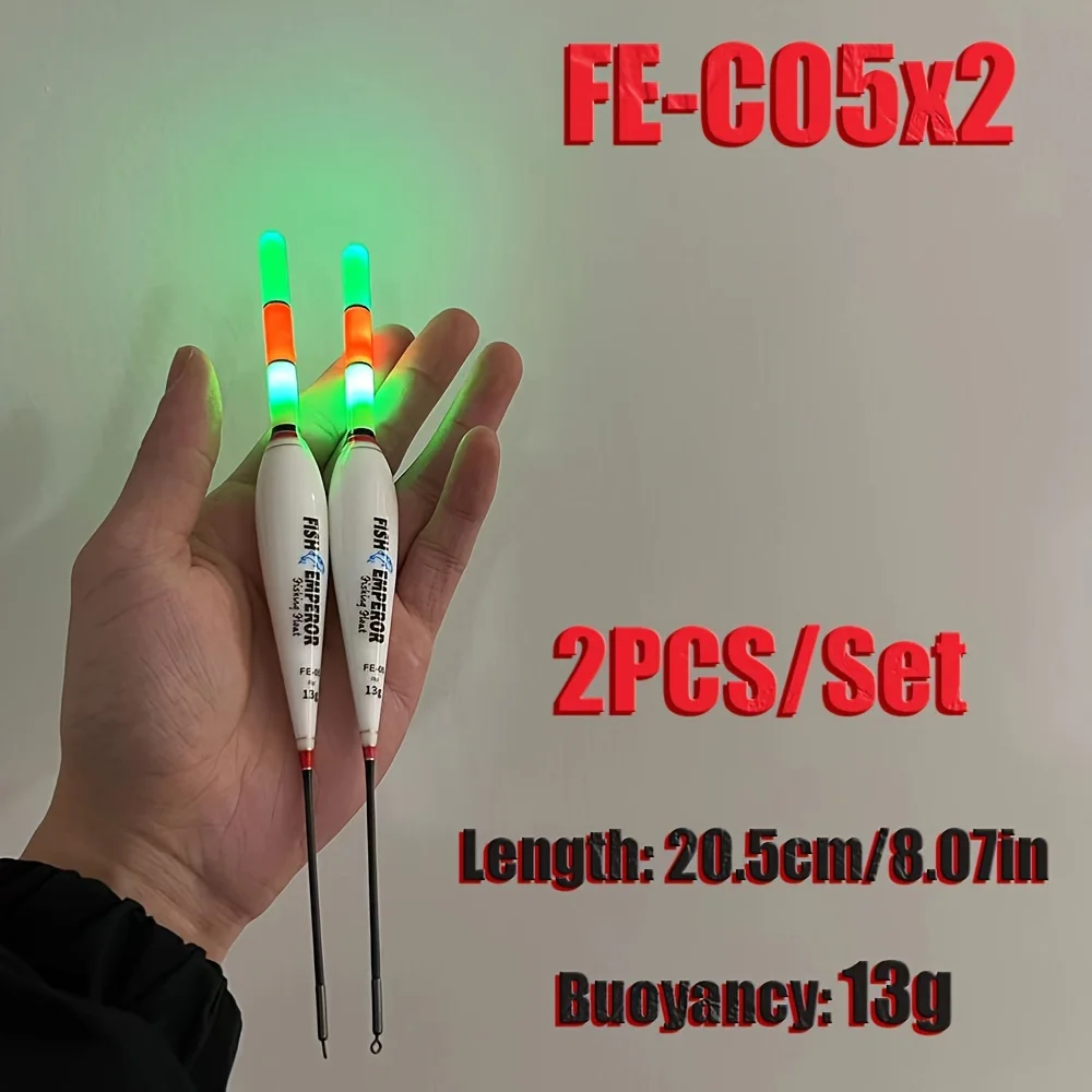 2 個夜釣り電子フロート大浮力ブイ Led 発光 Cr425 夏発光漁具漁具 2024 新