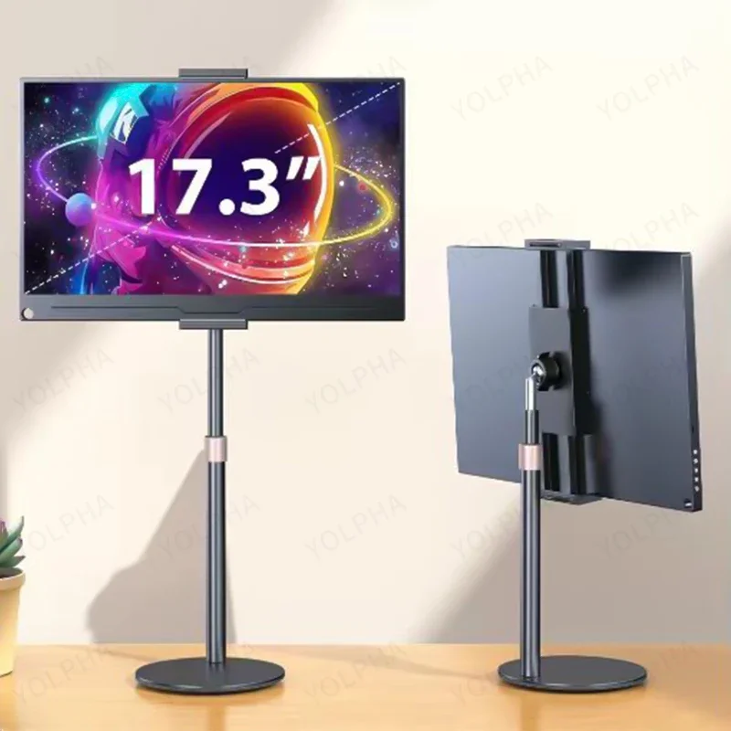 Tablet Stand Holder for ipad Height Adjustable Kindle Stand Stretch up down Monitor Stand for Desk Tablets Smartphone Round Base
