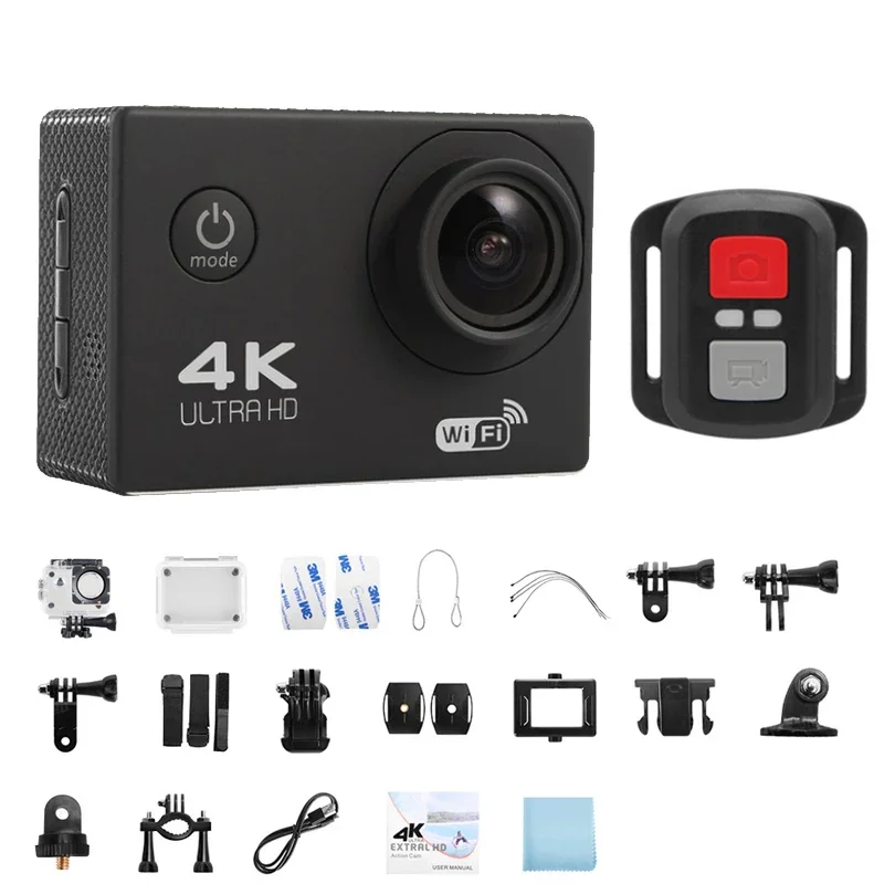 4K Action Camera 120° Wide Angle WiFi APP Control for Diving Skiing and Other Outdoor Shooting Scenarios Support