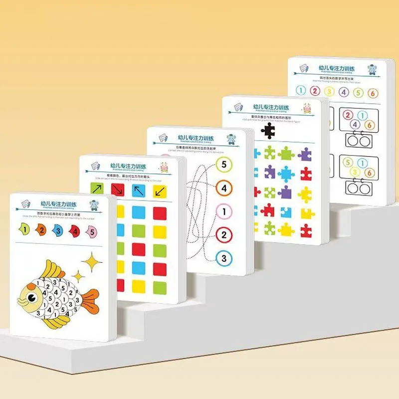 Magical Tracing Workbook Control Training Book Reusable Kids Tracing Cards Children Pen Control Colorful Fun Games For Ages 3-6