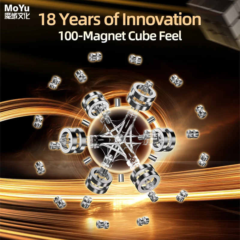 MOYU Super Weilong V2 18th Anniversary Edition AI 3x3 Maglev  Magic Speed Cube Stickerless Fidget Toys Cubo Magico