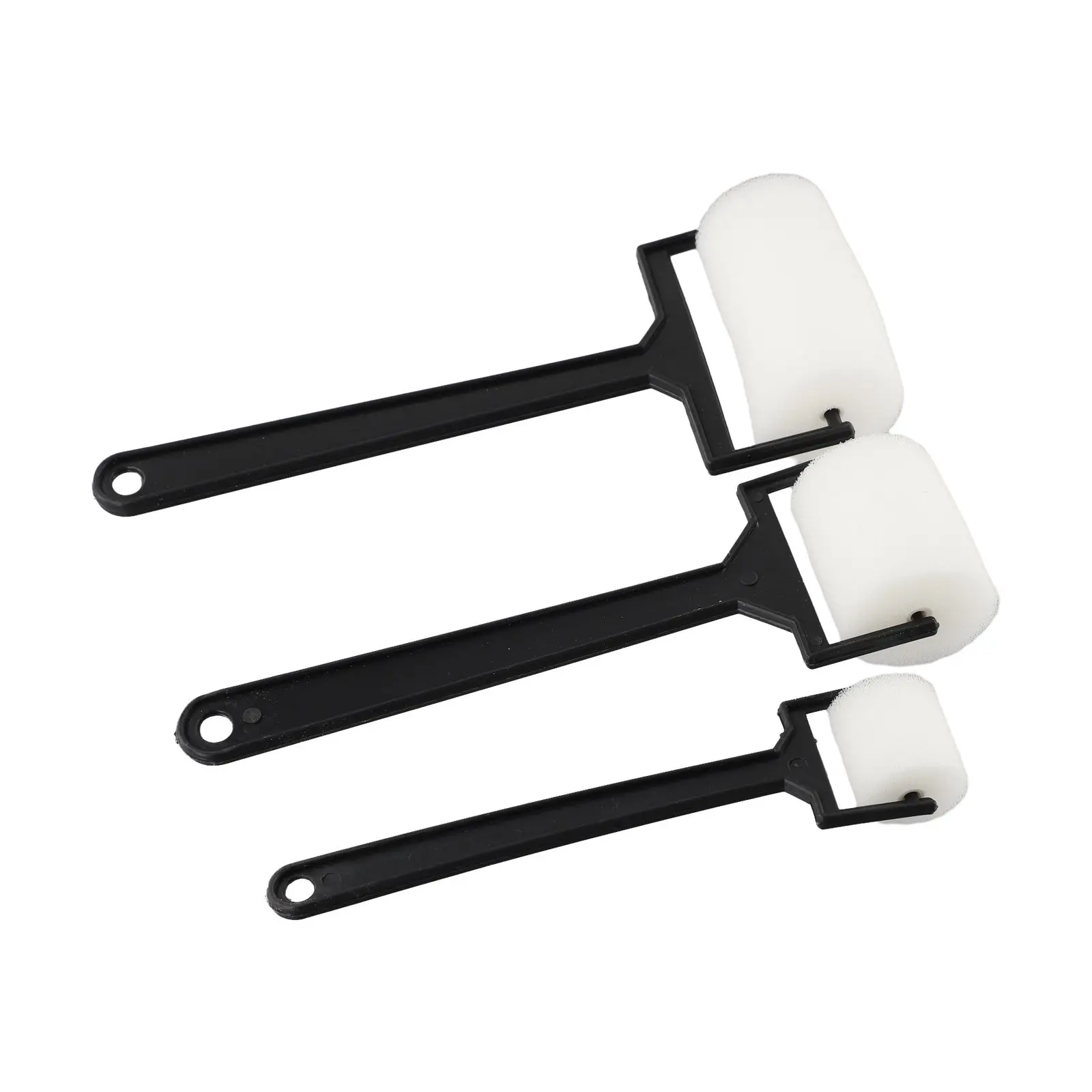 子供用の白いスポンジローラー,色をペイントするブラシ,壁のスティック,クラフトツール,フォームペインティング,DIY, 3個,6個