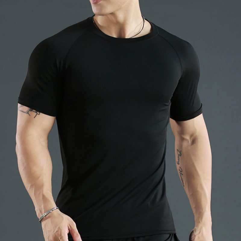 メンズ コンプレッション ランニング Tシャツ フィットネス タイト 半袖 Tシャツ トレーニング ジョギング シャツ ジム スポーツウェア 速乾