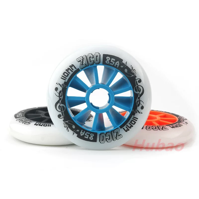 プロのインラインスケートホイール,スピードスケート,ロードローラー,PUホイール,83a,85a,90mm, 100mm, 110mm, 125mm, 6個,8個