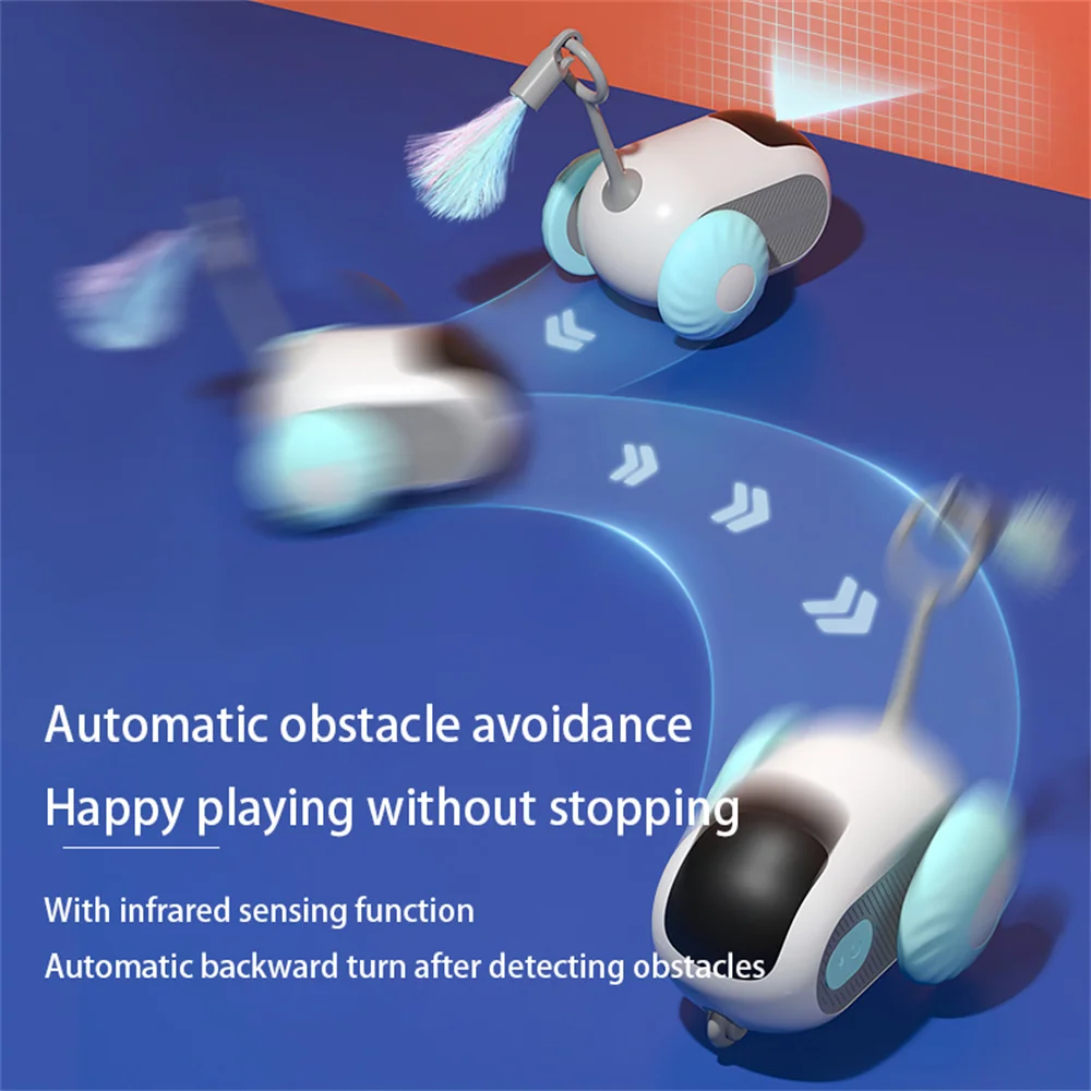 Giocattolo interattivo per gatti telecomandato intelligente automatico elettrico intelligente sport auto-moving Balance Interactive Car Cat Toys