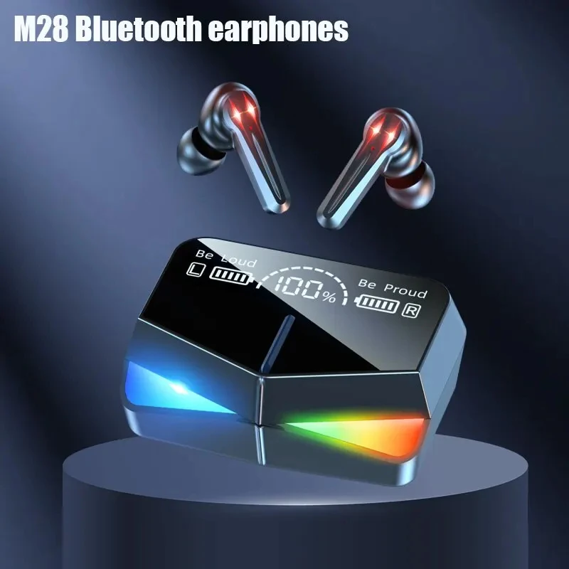 M28 Neue Bluetooth Wireless TWS Kopfhörer Smart Touch Anruf Headset Wasserdichte Noise Cancelling Kopfhörer für Alle Telefone
