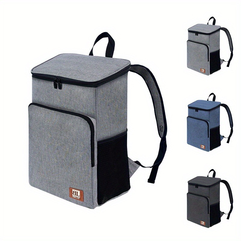 Mochila grande con aislamiento para el almuerzo, bolsa térmica, tela Oxford impermeable, refrigerador de cerveza de viaje Rectangular con forro de PEVA, 1 ud.