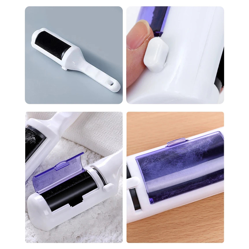 1PC ครัวเรือนโซฟาแปรงฝุ่นกระบอก Sticky แปรงเสื้อผ้าแปรงไฟฟ้าสถิตผม Remover