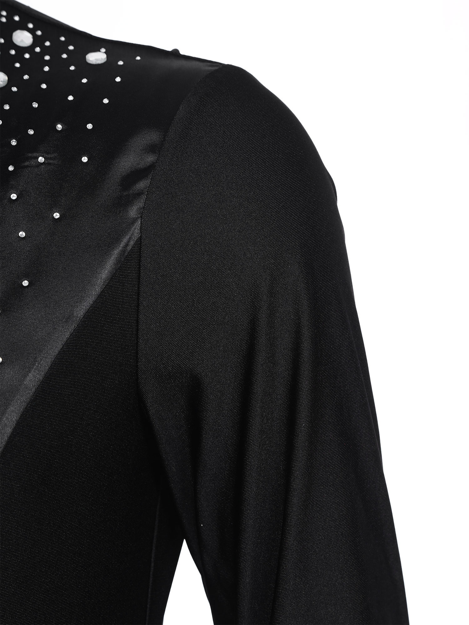 Männer Latin Dance Shirts Strass Metallic Splice Top Wettbewerb Leistung tragen männliche Ballsaal Chacha Latin Tanz kleidung