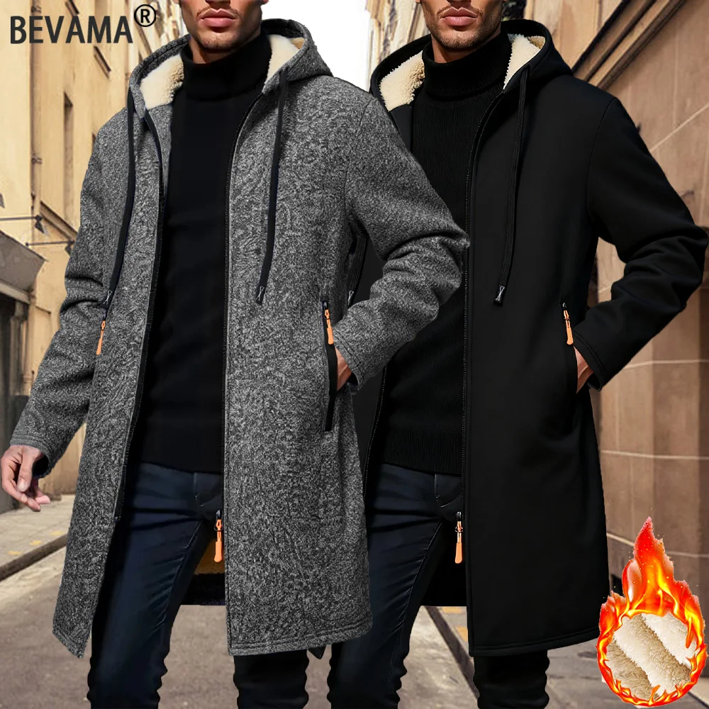 Inverno masculino engrossado hoodies jaqueta ao ar livre quente zíper manga longa camisolas cardigan streetwear cor sólida topos casaco