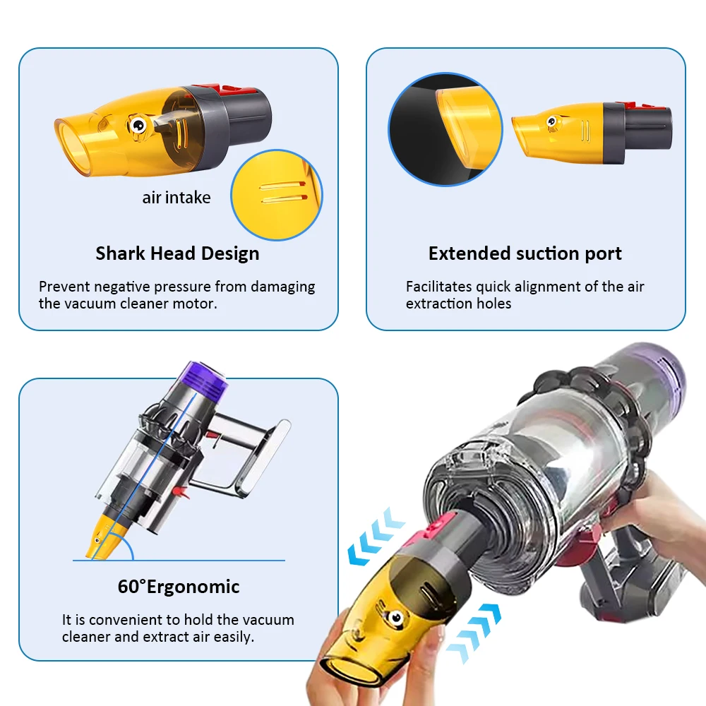 หัวดูดสูญญากาศสําหรับ Dyson V7 V8 V10 V11 V15 SV10 SV12 SV14 เครื่องดูดฝุ่นใช้สําหรับดูดอากาศจากสูญญากาศกระเป๋า