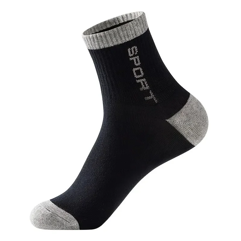5 pares de calcetines deportivos de cuarto de longitud para hombre para deportes en otoño/invierno