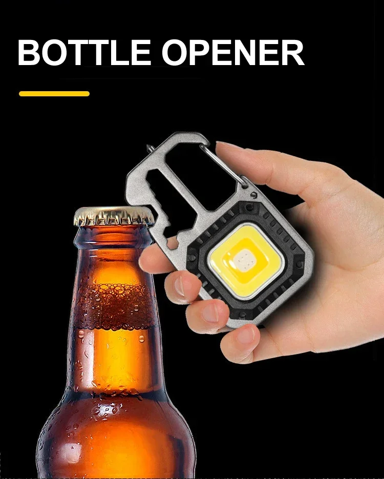 Mini cob led luz ultra chaveiro luz pequena lanterna luz de trabalho forte cob ultra leve lanterna portátil