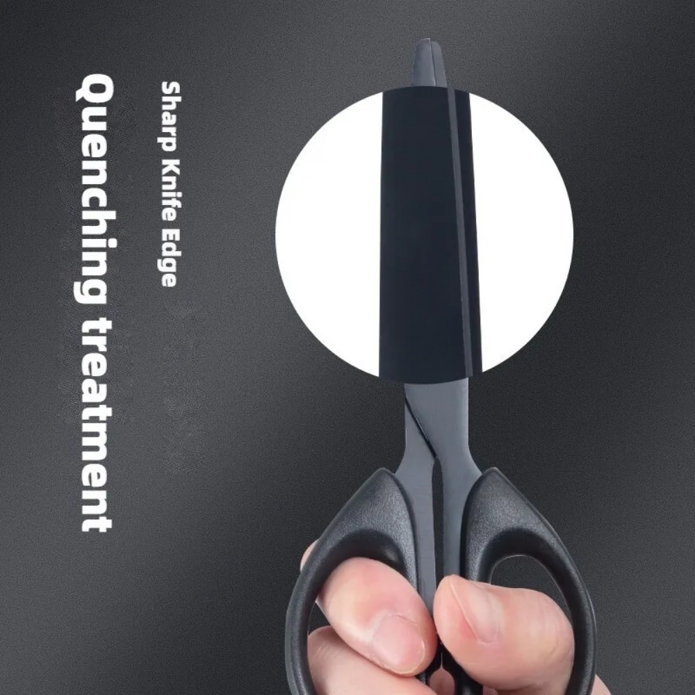 160 mm schwarze Klingenschere, verschleißfeste Edelstahlklinge, nicht leicht zu kleben, langlebige Haushaltsschere mit manueller Lebensdauer