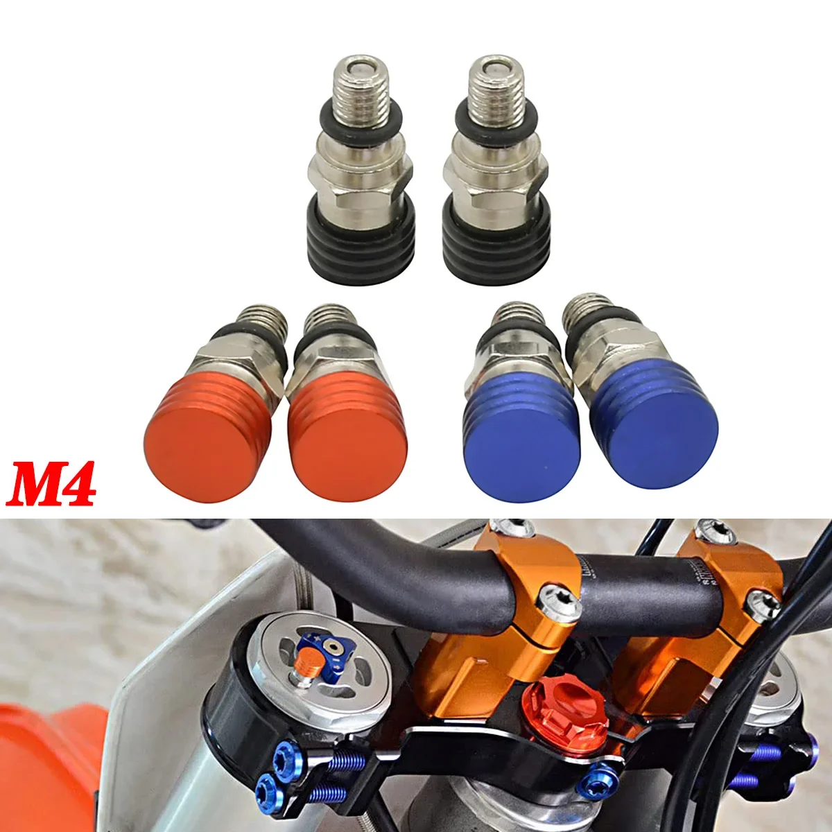 Клапаны воздухозаборника вилки M4x0.7 для KTM SX SXF EXC EXCF XC XCF XCW XCFW 150 200 250 300 350 400 450 500 для Husqvarna FC TE FE