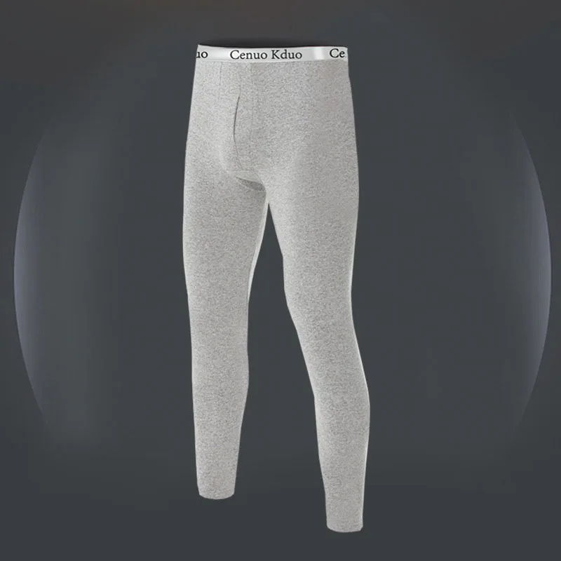 2024 novas calças de base masculinas de alta elasticidade térmica abertura frontal tornozelo com faixas calças compridas para dormir