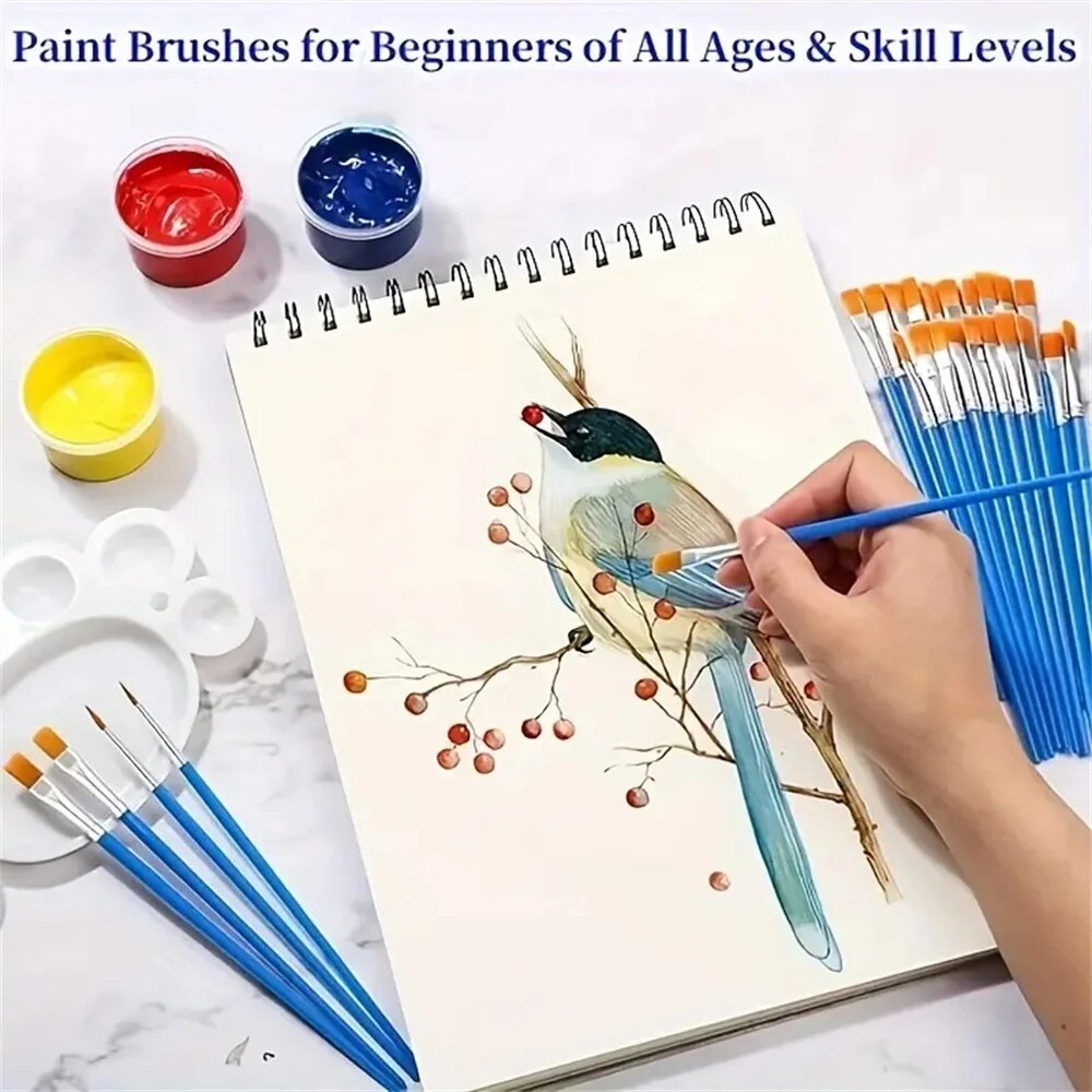 30 stücke Kleine Feine Nylon Haar Detail Flache Pinsel Für Zeichnung Aquarell Pinsel Pinsel Stift Für Student Kunst Schreibwaren