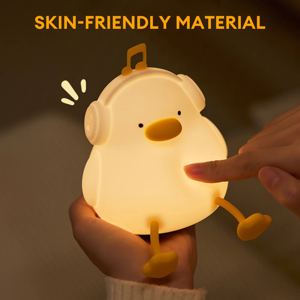 Silikon Ente Licht LED Touch Sensor Nachtlicht Dimmbare Baby Schlaf Lampe mit Timer Wiederaufladbare Pat Licht Schlafzimmer Nachttisch Lampe