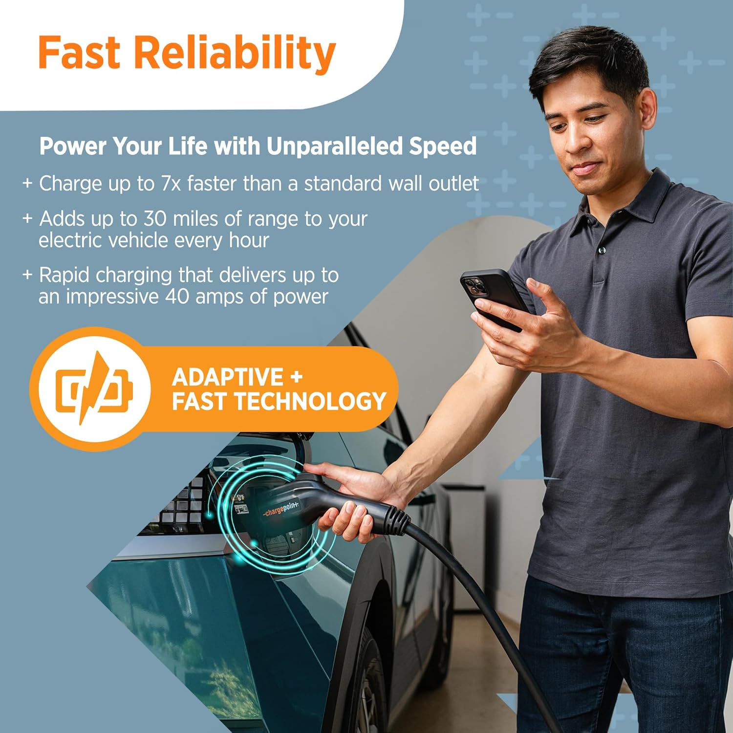 Level 2 EV Charger J1772, Home Flex 14-50 Electric Car Charger