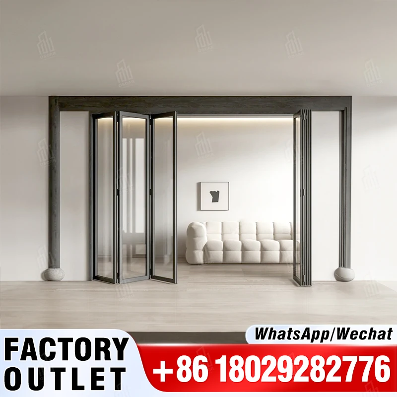 Precision Crafted Modern Bi-Fold Garage Doors with Windproof and Secure Operation