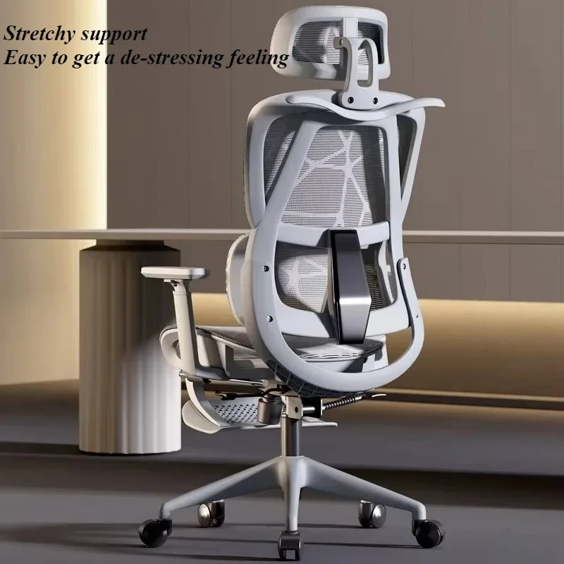 เก้าอี้สํานักงานโต๊ะเล่นเกมคอมพิวเตอร์ตามหลักสรีรศาสตร์ปรับแขน 3D Headrest เก้าอี้ยกเก้าอี้กลับสามารถเอียงกลับด้วย Foo Pedals