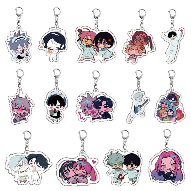 Novo anime alienígena palco chibis chaveiro luka ivan até mizi hyuna sua chaveiro acessórios do jogo mochila pingente prop jóias presente