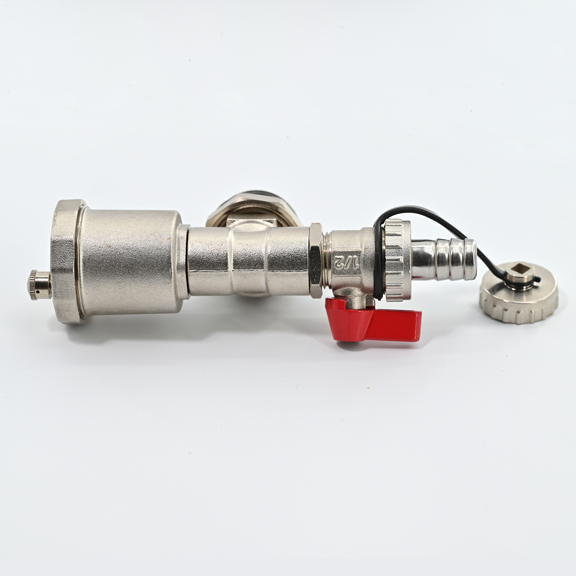 Пара/G1" Конечный элемент для коллектора с автоматическим воздухоотводчиком и дренажным краном