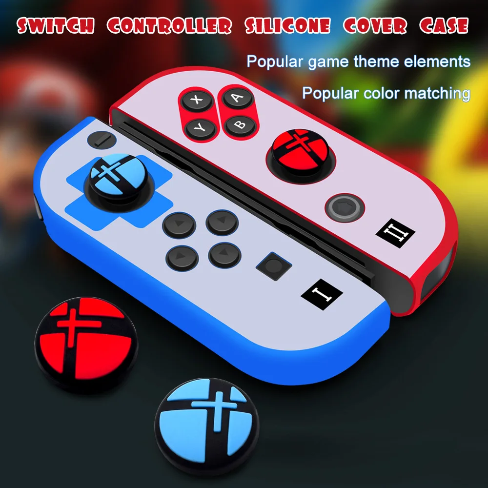 Silicone Soft Case Thumb Stick Grip Cap Joystick Protective Cover For Nintendo Switch Oled NS Joy-Con Controller Protector Skin