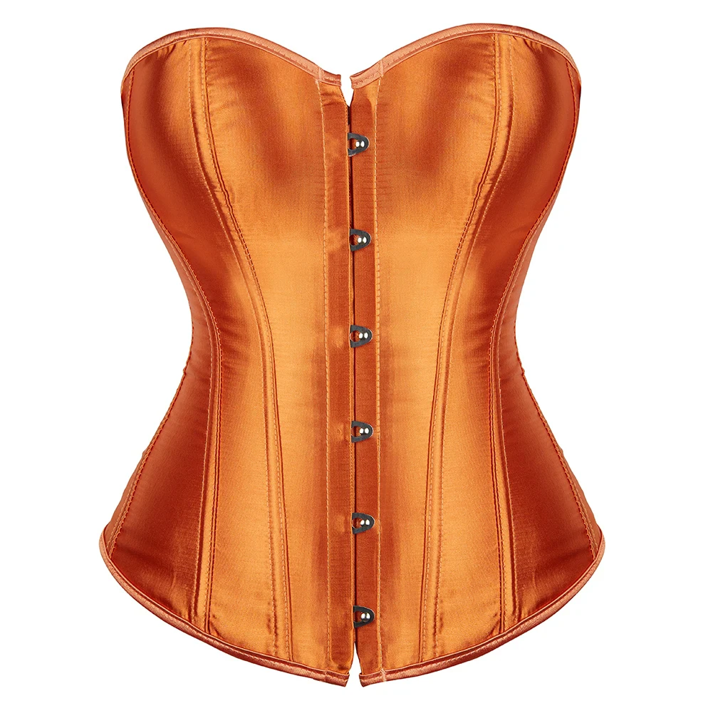 Formvana-corsé por encima del pecho de satén, corpiño elegante Vintage Simple, faja ceñida de cintura deshuesada de plástico, corsé gótico Sexy de talla grande