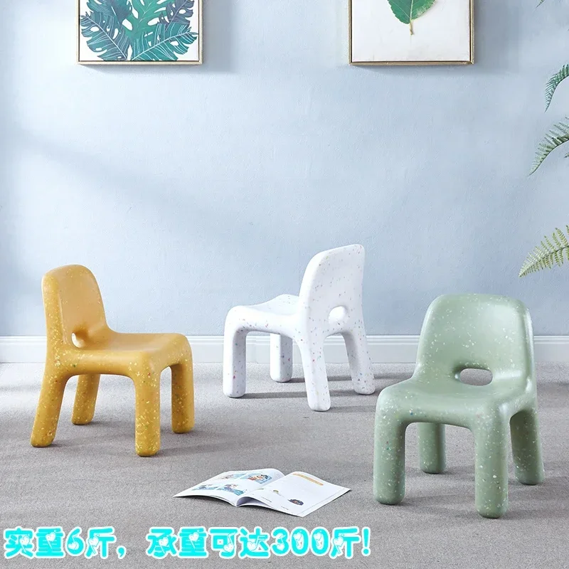 Children's Small Chair Small Bench Kindergarten Baby Writing Dining Table and Low Stool Household Armchair