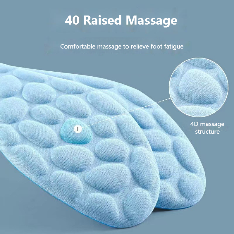 2 Stück/4 Stück Fußmassage-Einlegesohle, atmungsaktiv, bequem, weiche Einlegesohle, Memory-Schaum-Sohle, Sport-Einlegesohle für Herren und Damen
