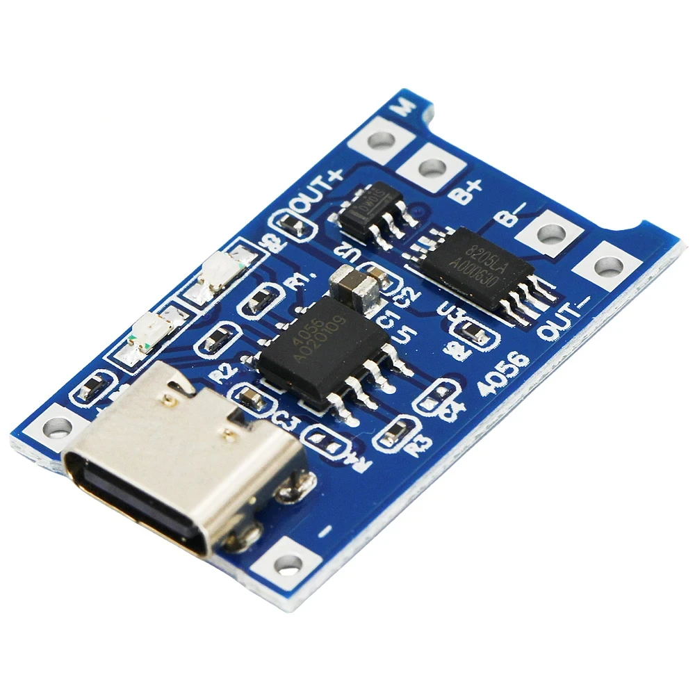 1 uds/10 Uds TP4056 5V 1A tipo c USB 18650 módulo de cargador de placa de carga de batería de litio con protección funciones duales 1A Li-ion