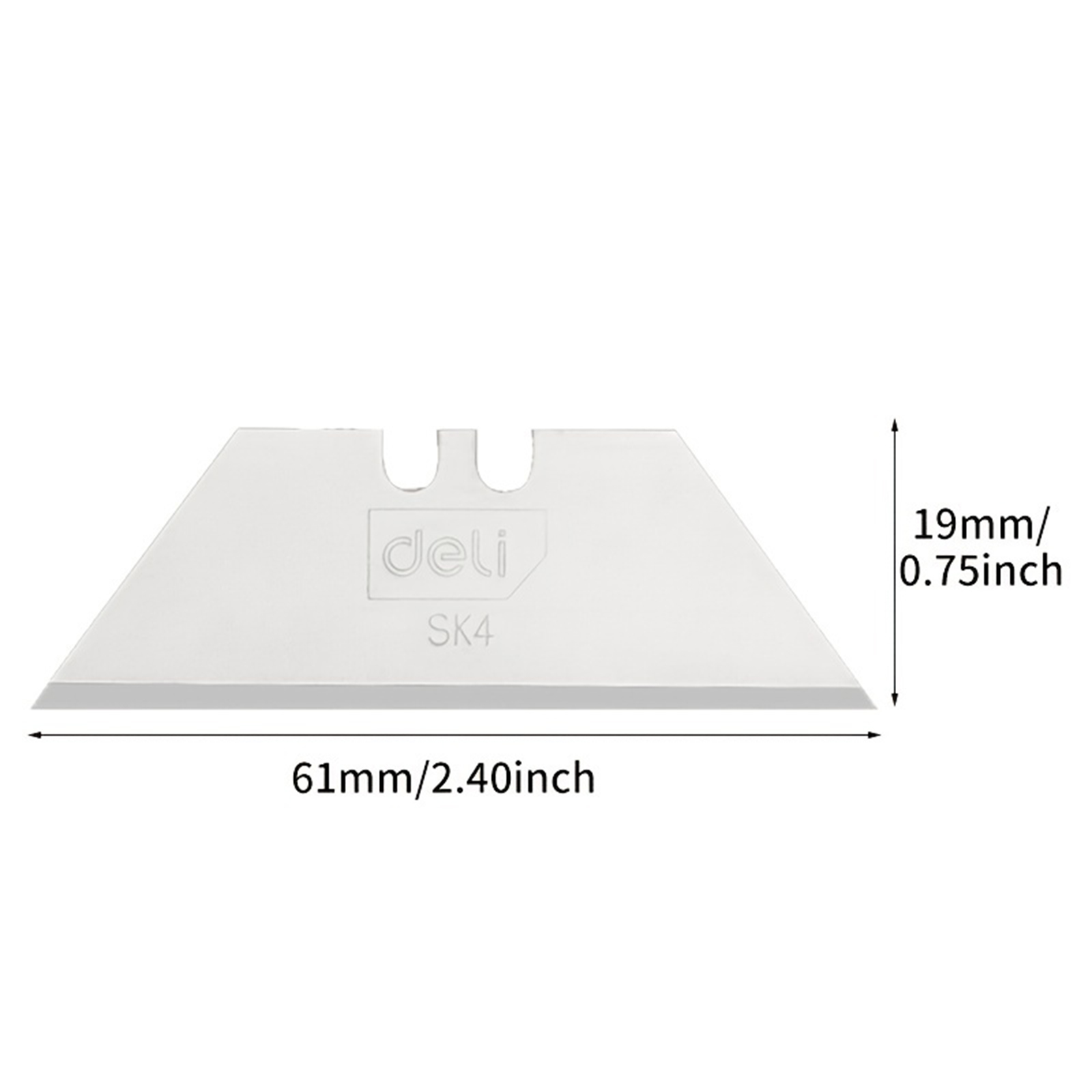Deli 10pcs Utility Knife Blades SK4 Steel Box Cutter Blades with Plastic Case Standard Blades for Utility Knife Replacement