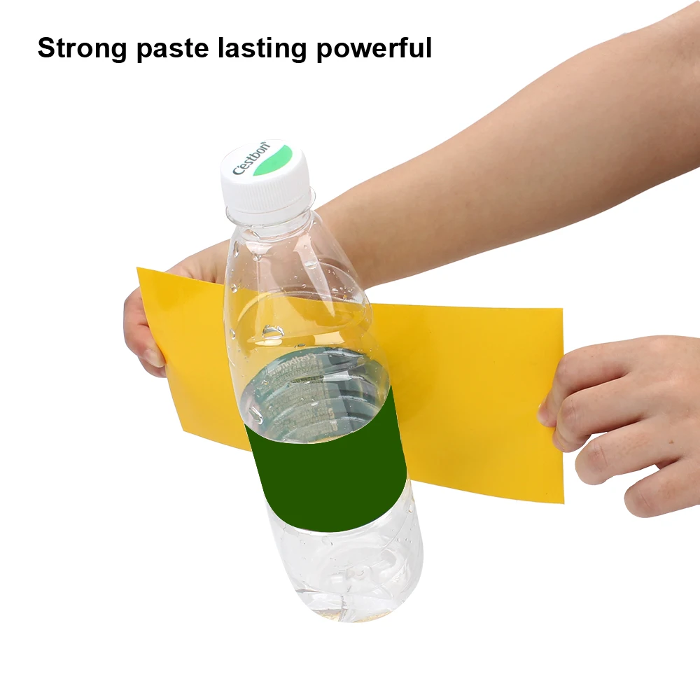 30/50 pièces jaune Double face insectes volants attraper contrôle autocollant insectes colle panneau collant piège pour serre maison jardin