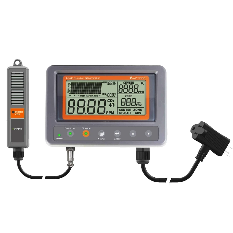 Detector do CO2 de Digitas com relé, AZ7530, verificador externo do dióxido de carbono, 0 ~ 5000 Ppm