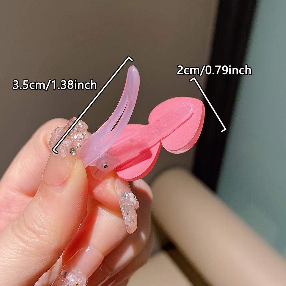 12/24 stücke kinder regenbogen farbe niedliche blume herz kleine haarnadel