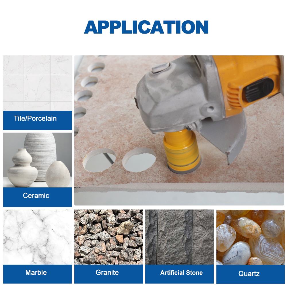 HIGHDRIL 1pc Dia 25/32/35/68MM Diamond Drill Bit 5/8"-11 M14 Thread Serrated For Ceramic Granite Marble Stone Tile Drilling