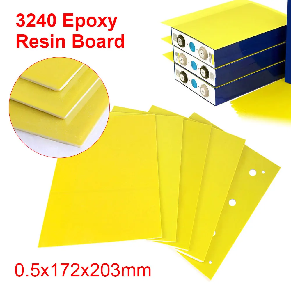 1/5/7 Uds 3240 placa de resina aislante de placa epoxi 203x172mm para 3,2 V 280Ah 320Ah 310Ah 90Ah 12,8 V Lifepo4 paquete de batería uso Diy