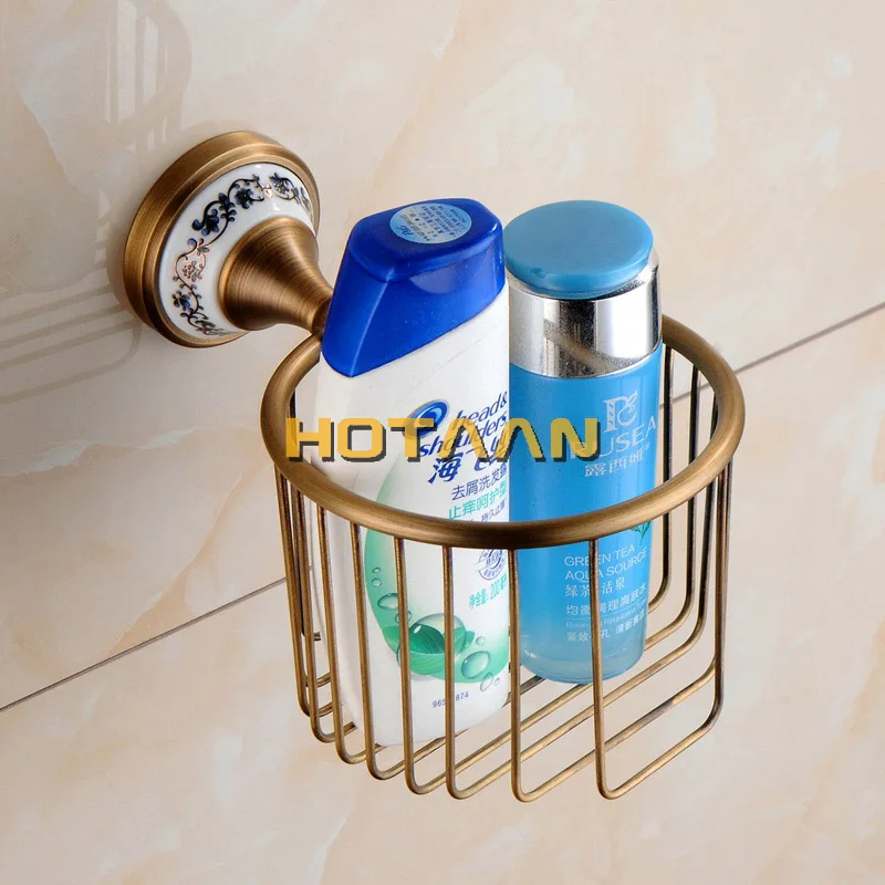 Cổ Chải Bằng Đồng Chắc Chắn Phụ Kiện Phòng Tắm Bộ Châu Âu Sứ Phòng Tắm Phần Cứng Bộ Gốm Retro Đồ Dùng Phòng Tắm