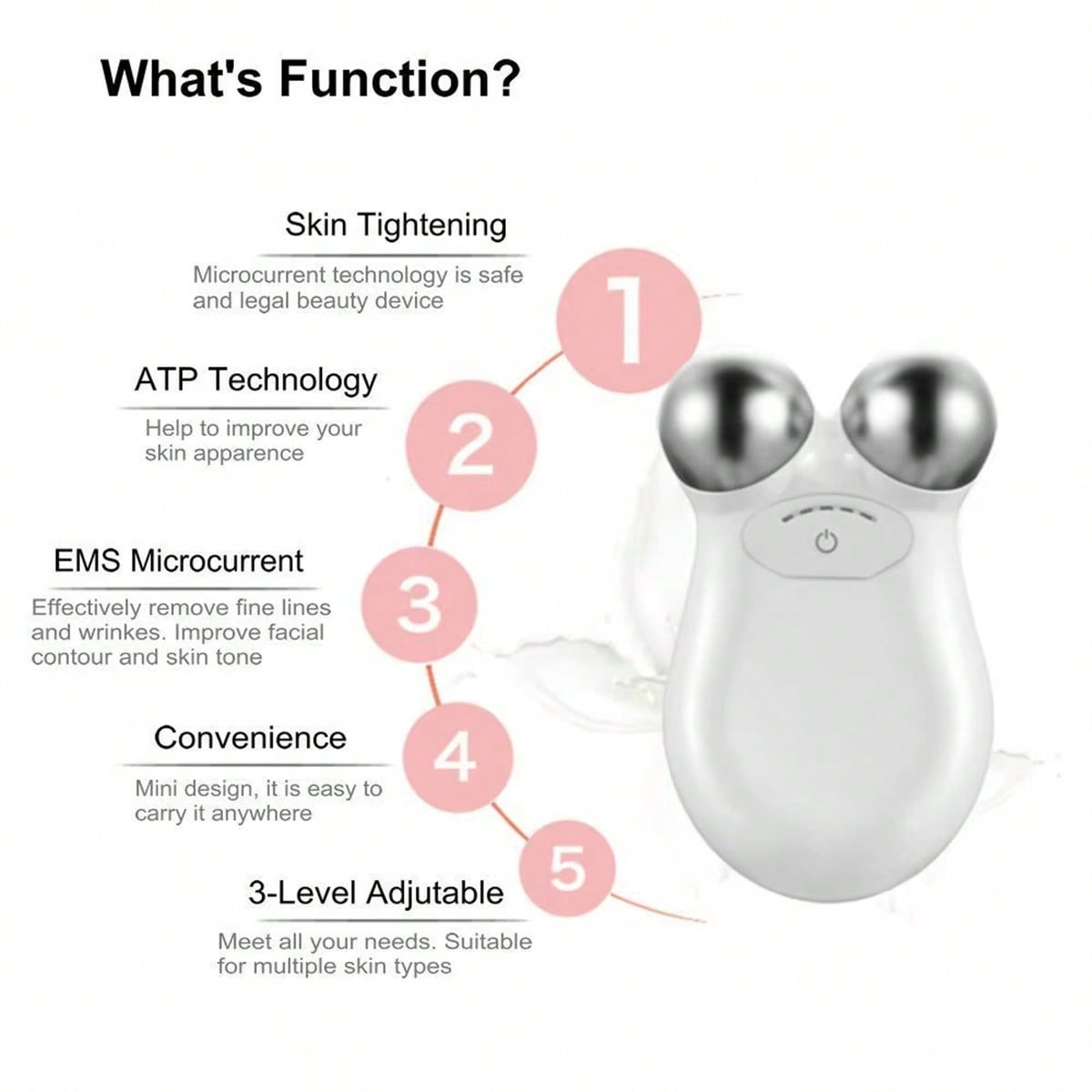 Mini dispositif de tonification du visage Portable pour la maison, masseur Anti-âge à microcourant pour l'élimination des rides des yeux