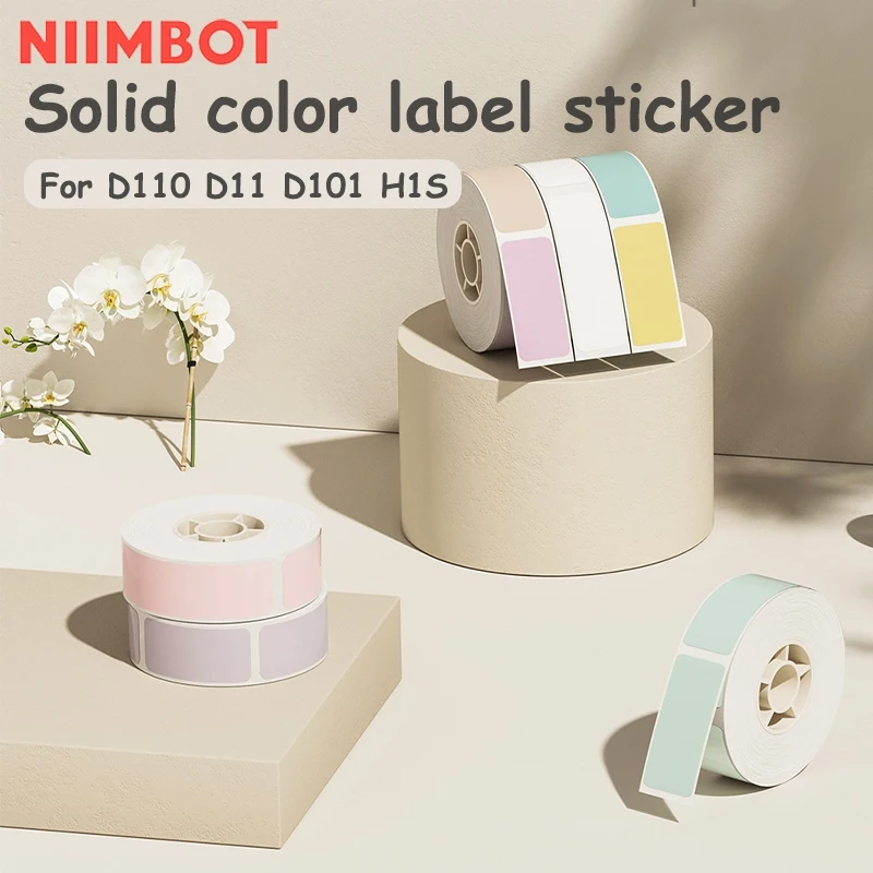 NIIMBOT-papel adhesivo croma transparente D11/D110/D101, 12-15mm de ancho, impermeable y a prueba de aceite, clasificación de almacenamiento para el hogar