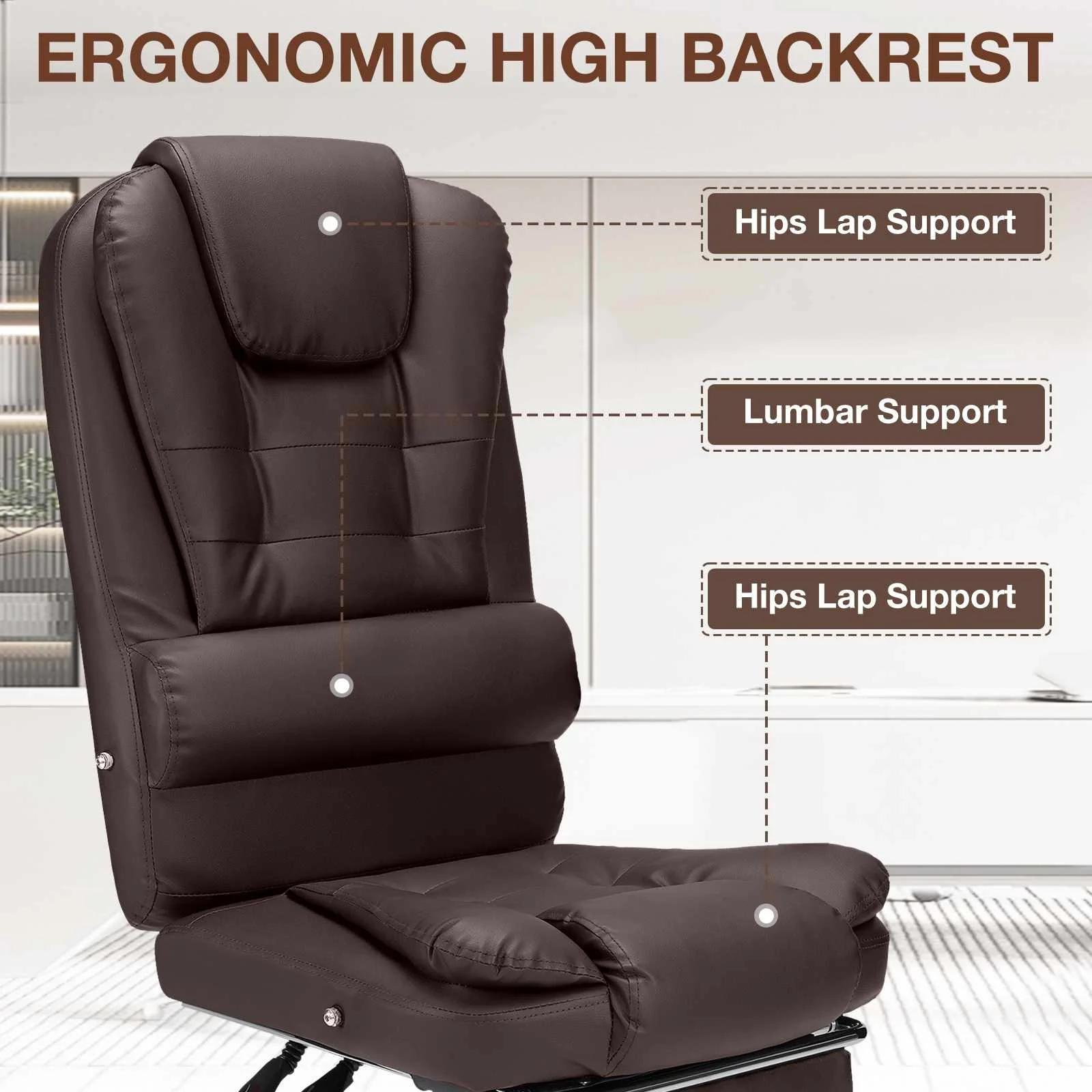 Executive office chair Ergonomic High Back Cushion Lumbar Back Support Computer Chairs with Footrest
