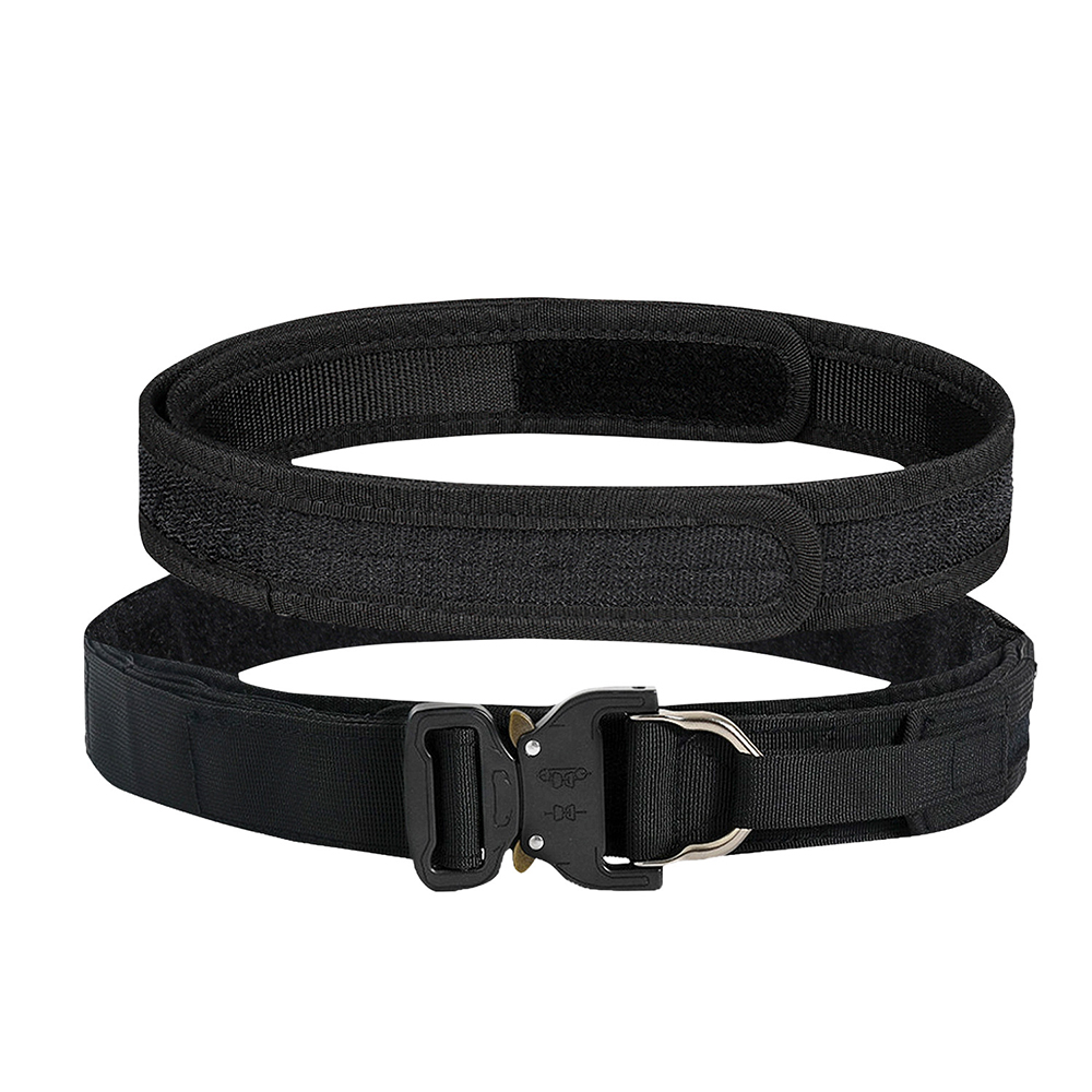 Cinturón táctico militar fresco para hombres, trabajo, senderismo al aire libre, cinturón Web Rigger de nailon de liberación rápida resistente con interior y exterior