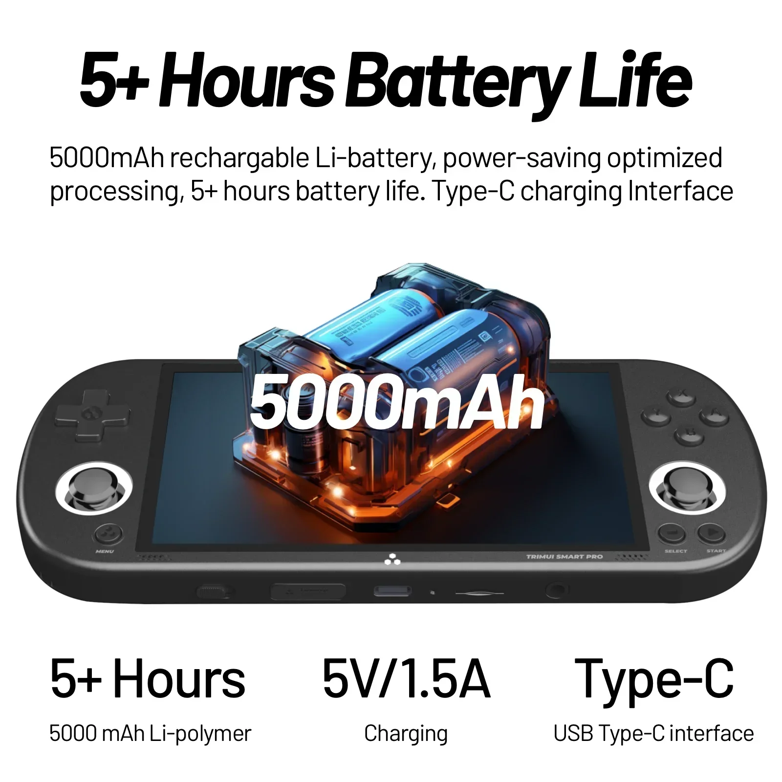 Trimui Smart Pro Handheld Game Console 4.96 ''IPS Scherm Video Game Console Linux Systeem Retro Video Game Consoles Verjaardagscadeautjes