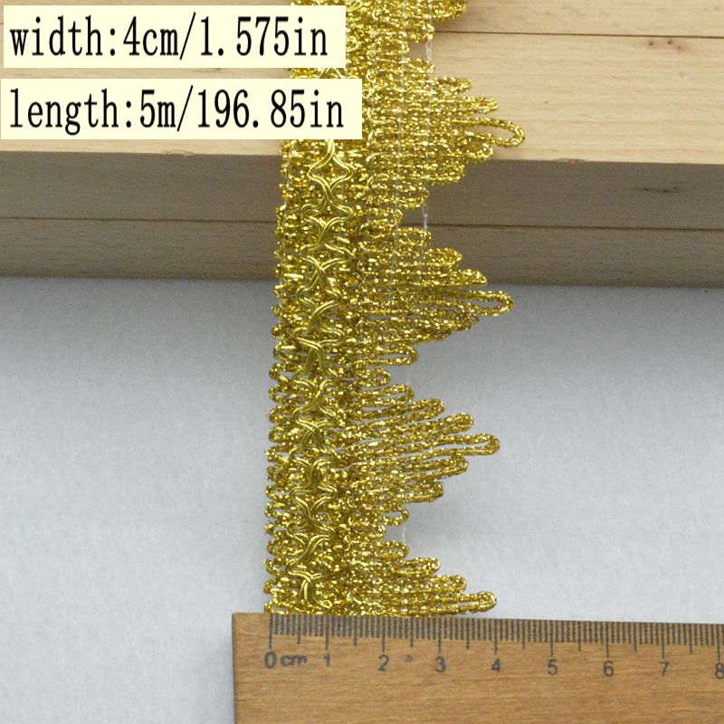 5 Meter/16,4 Fuß pro Packung, neuer Spitzengürtel, Kleidungszubehör, DIY-Spitzenvorhang, Spitze, Kleidungszubehör, 4 cm Kronenpitze